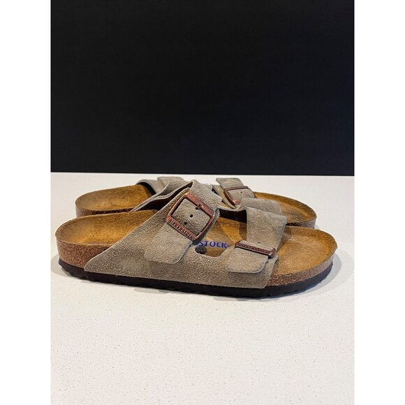 BIRKENSTOCK Arizona suede taupe sandals size 41 - Picture 4 of 5